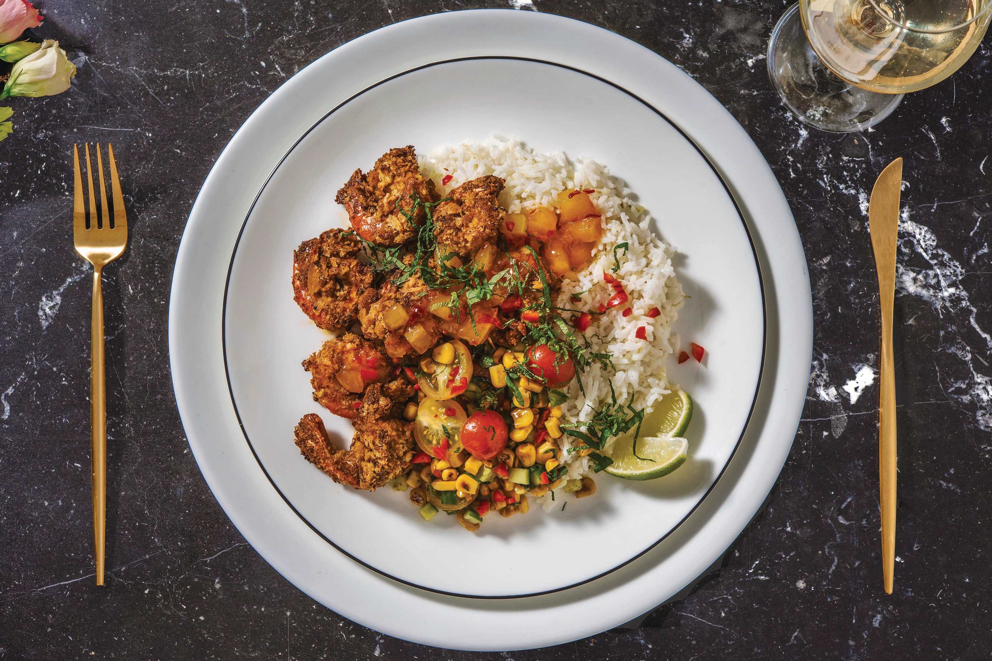 Teddy's Island Prawns & Pineapple Chutney