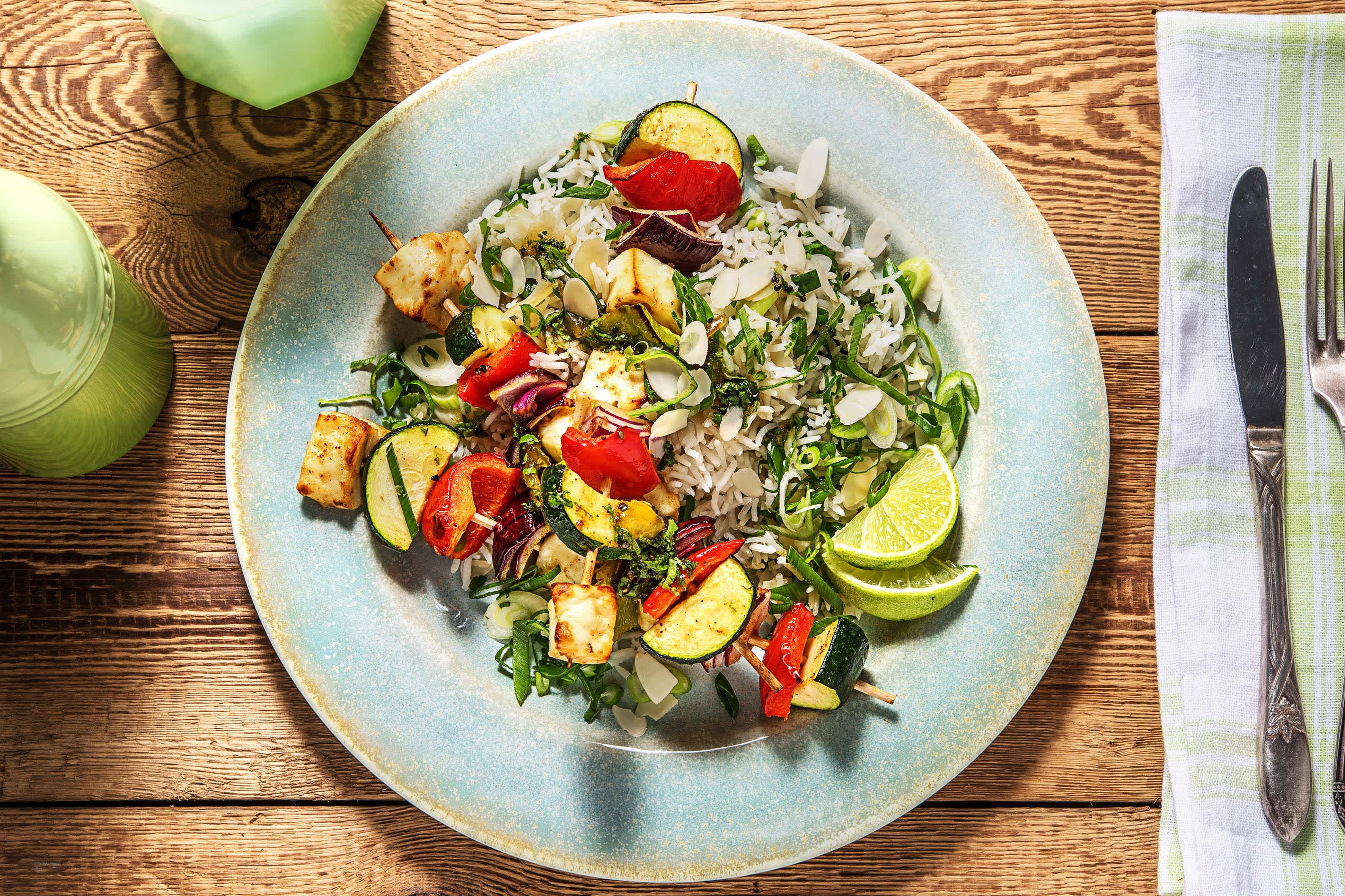 Veggie Paneer Skewers (v)