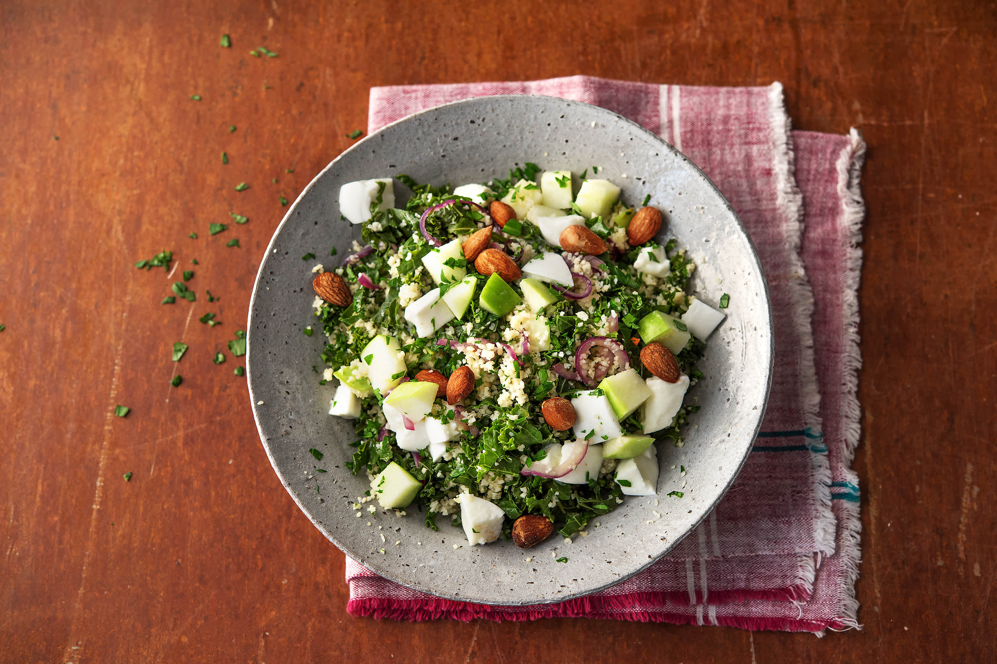Winterlicher Grünkohl-Bulgur-Salat