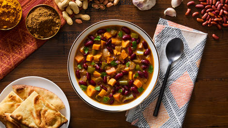 Hearty West African Sweet Potato-Peanut Soup