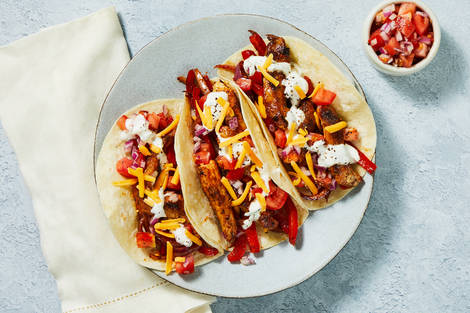 Pork Fajitas with with Roasted Peppers and Onions