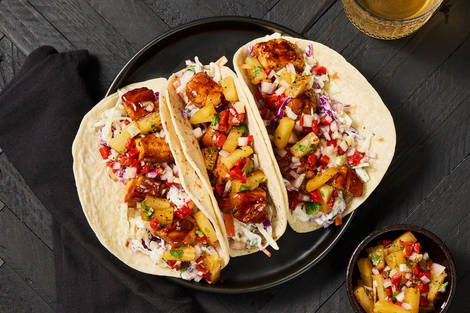 Tacos de poulet bio à l'hawaïenne