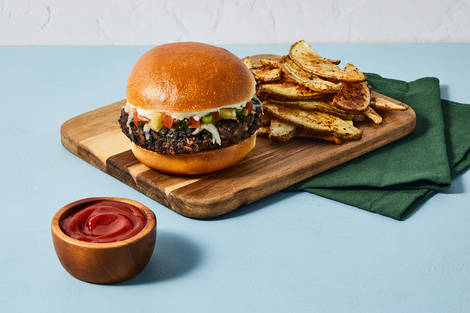 Jamaican Black Bean Patty Burgers