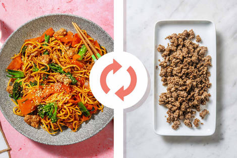 Stir-Fried Honey Sesame Beef Noodles