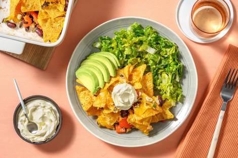 3-Käse Nacho-Bake mit Kidneybohnen & Paprika