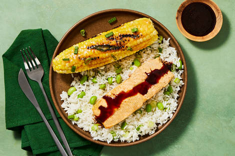 Grilled Teriyaki Double Salmon Bowls