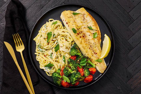 Sicilian-Inspired Seabass Pasta