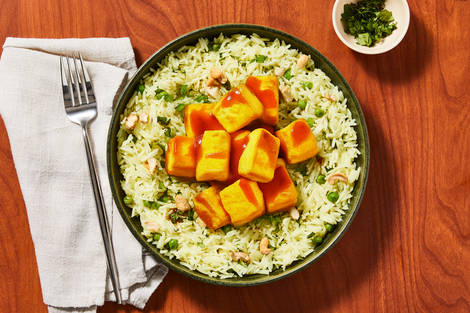 SuperQuick Spicy Mango Chutney Tofu  Bowls