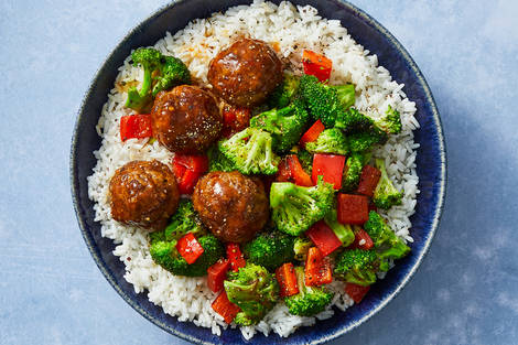 Boulettes de Beyond Meat® avec sauce aux prunes à l’asiatique