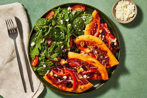 Pizza méditerranéenne aux légumes