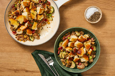 One-Pan Ground Pork Stuffing Bowls