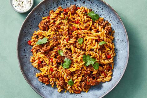 Fusillis au Beyond Meat® façon enchilada super rapides