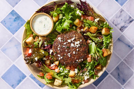 Smart Bunless Dill-Garlic Turkey Burgers