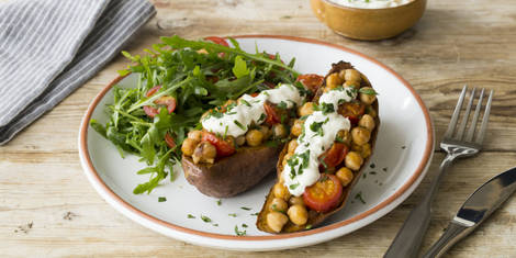 Superhero Chickpea Sweet Potatoes