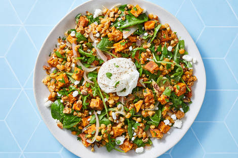 French-Style Lentils and Poached Eggs