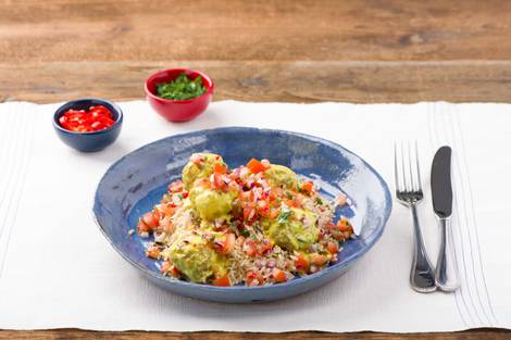 Goan Meatballs with Turmeric and Fresh Salsa