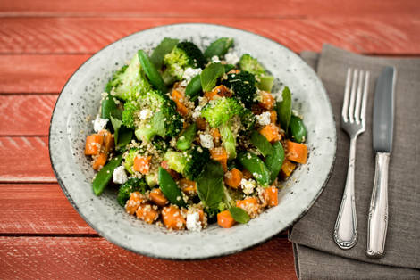 Summer Dill Goat Cheese & Quinoa Bowl