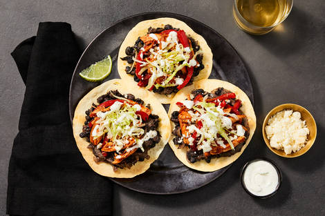 Chipotle Chicken Tinga Tostadas