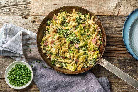 Käsespätzlepfanne mit Bacon,