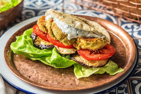 Selbstgemachte Falafel im Pitabrot