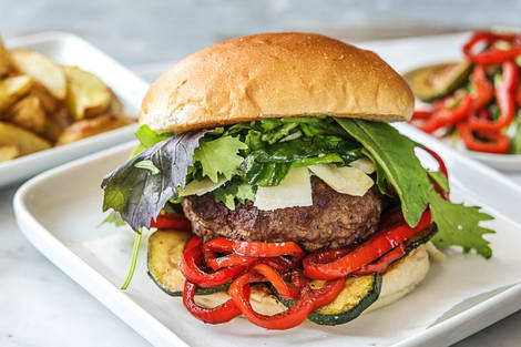 Mediterraner Rindfleischburger