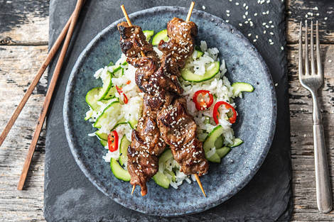 Asiatische Rinderspieße