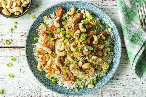 Japanische Putenbrust-Chinakohl-Pfanne