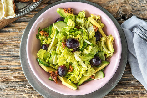 Sommersalat mit Camembert-Crostini,