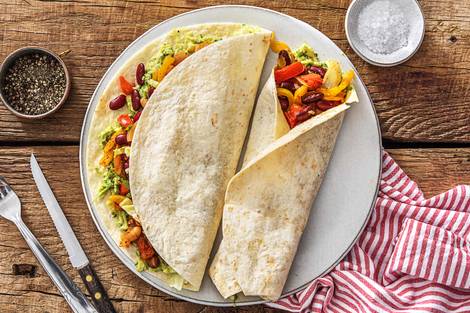 Mexikanische Burritos mit Bohnen