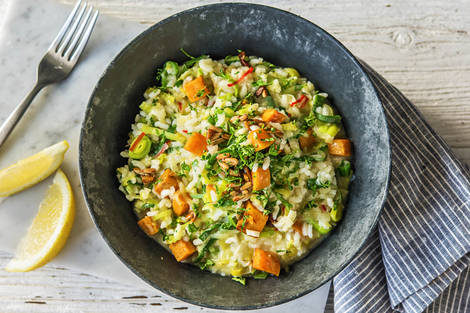 Süsskartoffel-Lauch-Risotto,