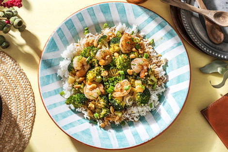 Crevettes et vinaigrette au gingembre et citron vert