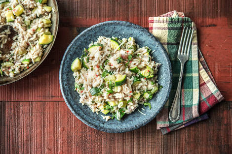 Risotto met courgette en buffelmozzarella