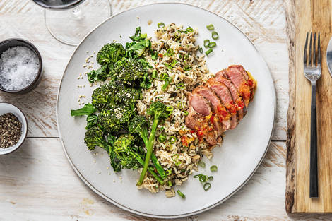 Filet mignon dans une sauce sucrée et piquante