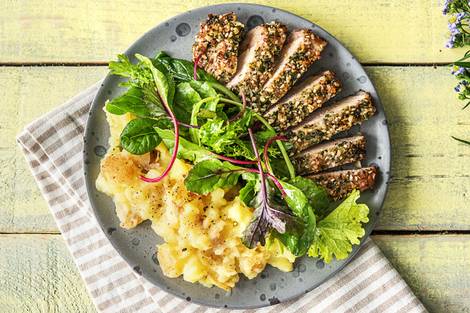Schweinefilet unter würziger Kräuterkruste