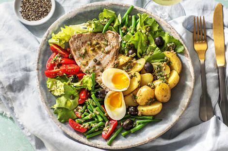 Salade niçoise au thon frais