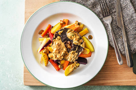 Portobello-Pilze aus dem Backofen