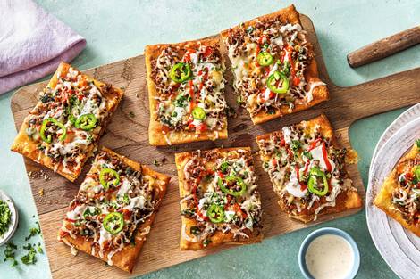 Beef Taco Flatbreads