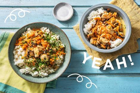 Cremiges Hähnchen Frikassee