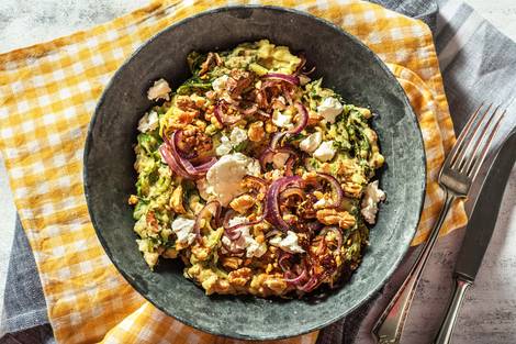 Andijviestamppot met spekjes