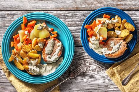 Schweinesteaks mit Kohlrabigemüse