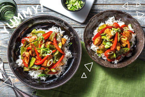 Asiatische Hähnchenpfanne