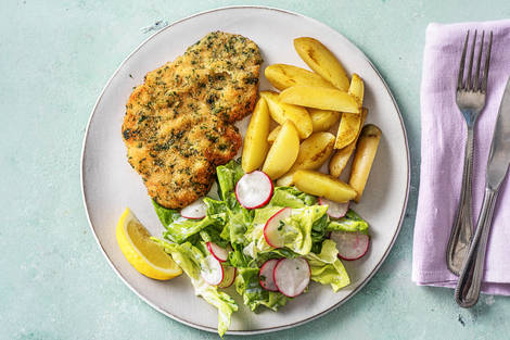 Knuspriges Kräuterschnitzel