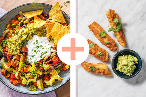 Nacho-Bowl mit Putenbruststreifen