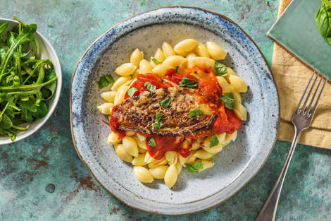 Gratin d'aubergine et conchiglie