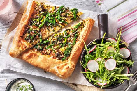 Porree-Tarte mit Senf