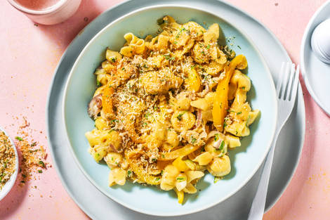 Mediterrane Fiorelli mit Pilzfüllung