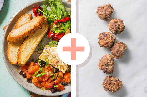 Hirtenkäse mit extra Fleischbällchen