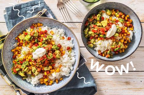 Burrito-Bowl mit Chorizo