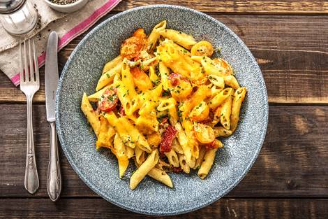 Überbackene Penne