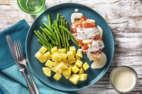 Hähnchenbrust im BaconMantel